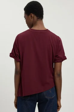 T-shirt En Jersey De Coton Avec Détail Froncé