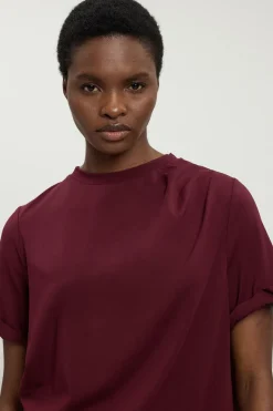 T-shirt En Jersey De Coton Avec Détail Froncé