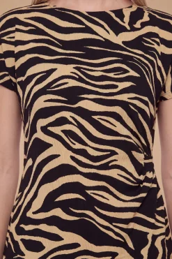 Dorothy Perkins T-shirt En Jersey Froissé Imprimé Avec Nœud Devant<Femme Tops D’Automne|Tops