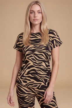 Dorothy Perkins T-shirt En Jersey Froissé Imprimé Avec Nœud Devant<Femme Tops D’Automne|Tops
