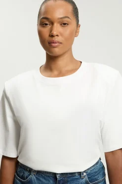 KarenMillen T-shirt En Jersey Grande Taille À Épaulettes Structurées<Femme Tops