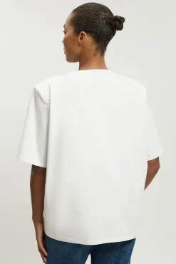 KarenMillen T-shirt En Jersey Grande Taille À Épaulettes Structurées<Femme Tops