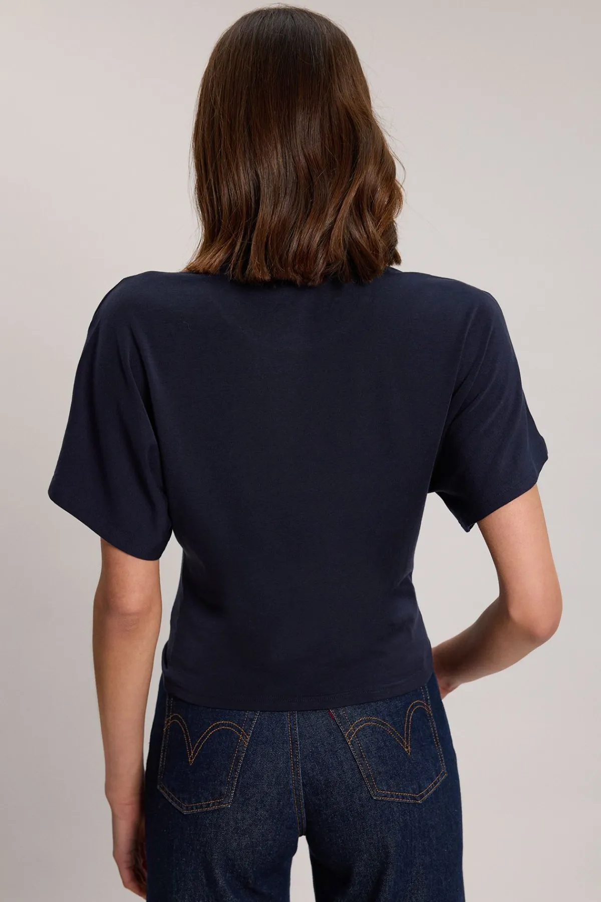 KarenMillen T-shirt En Jersey Mélangé Laine<Femme Tops