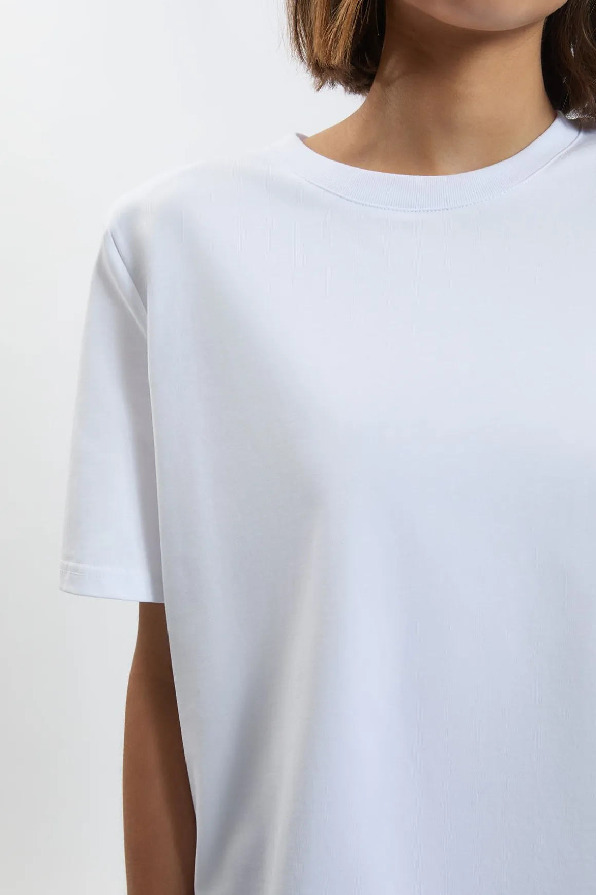 T-shirt En Jersey À Épaules Structurées