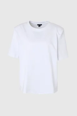 T-shirt En Jersey À Épaules Structurées