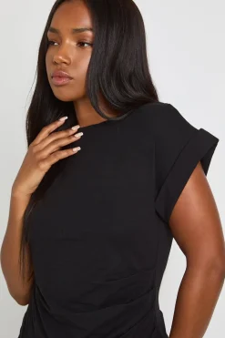 T-shirt en jersey à taille cintrée à manches courtes