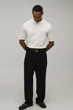 T-shirt En Maille Coupe Regular Toucher Doux