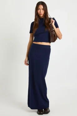 boohoo T-shirt en maille côtelée à manches courtes<Femme Pulls Et Gilets|Toutes Les Mailles