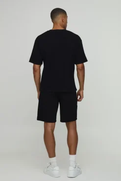 T-shirt En Maille Gaufrée Coupe Regular