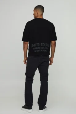 boohooMAN T-shirt En Maille Gaufrée Coupe Ample Décontractée Édition Limitée<Homme T-Shirts|Maille