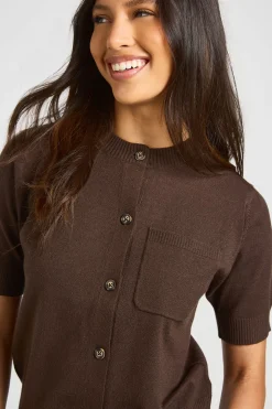 T-shirt En Maille À Ourlet Froncé