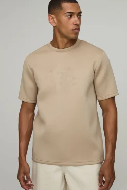 T-shirt En Scuba Bonded À Coupe Regular Avec Imprimé Floral