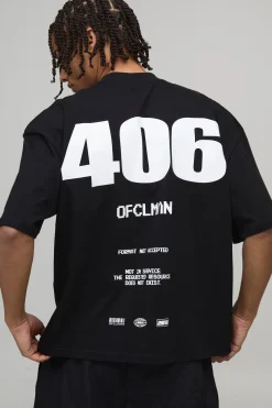 boohooMAN T-shirt 404 Error surdimensionné, de coupe boxy et à col allongé<Homme Nouveautés Grande Taille|Tout Afficher