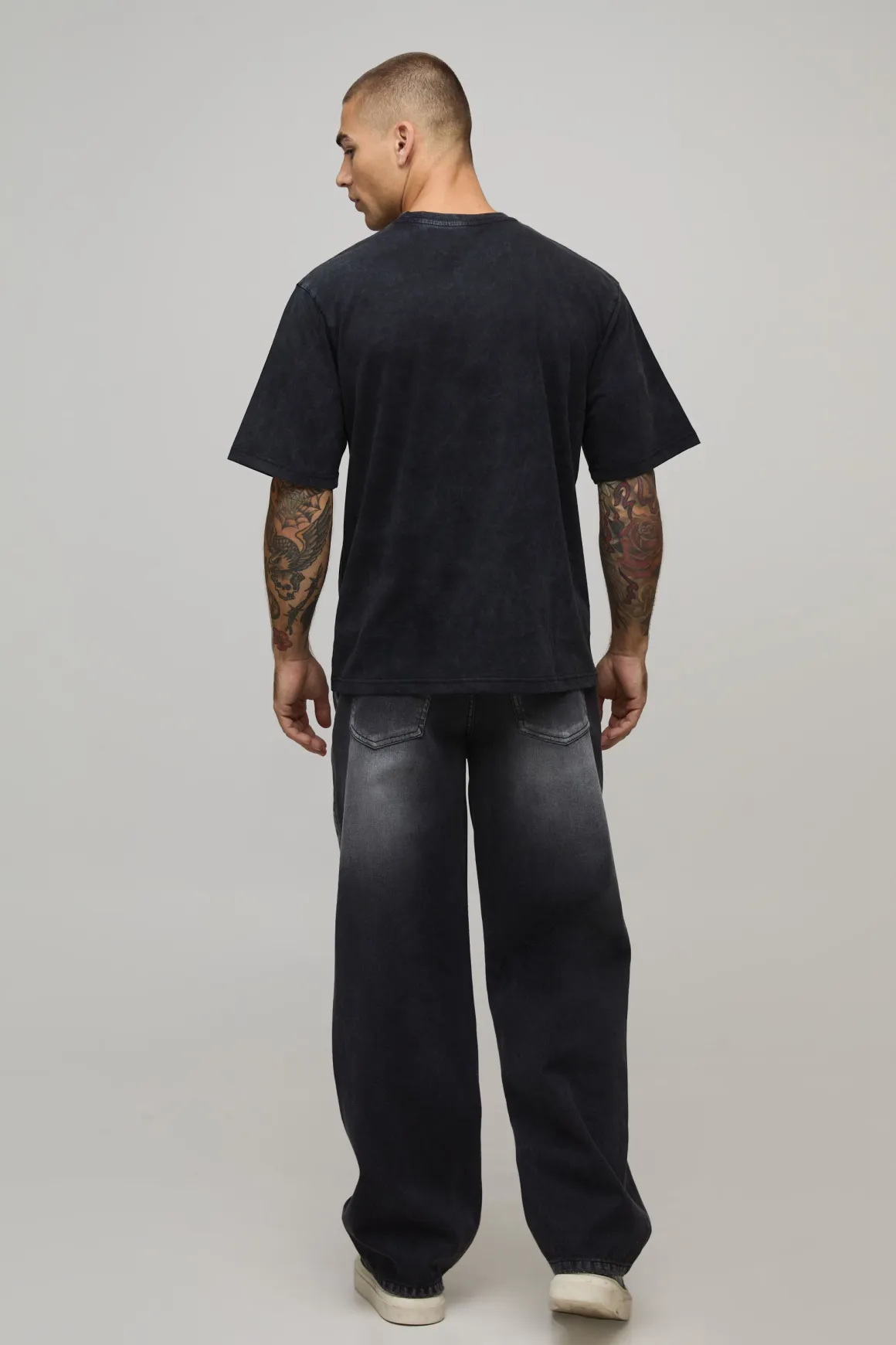 T-shirt Essentiel Boxy Oversize En Coton Épais Lavé