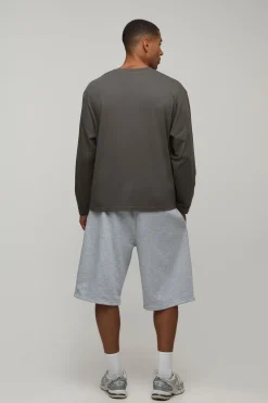 boohooMAN T-shirt Essentiel À Manches Longues Coupe Ample<Homme T-Shirts|Essentiels