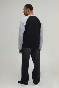 boohooMAN T-shirt Essentiel À Manches Longues Raglan Coupe Regular<Homme T-Shirts|Essentiels
