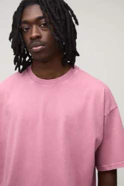 T-shirt Essentiel Oversize En Coton Épais Lavé