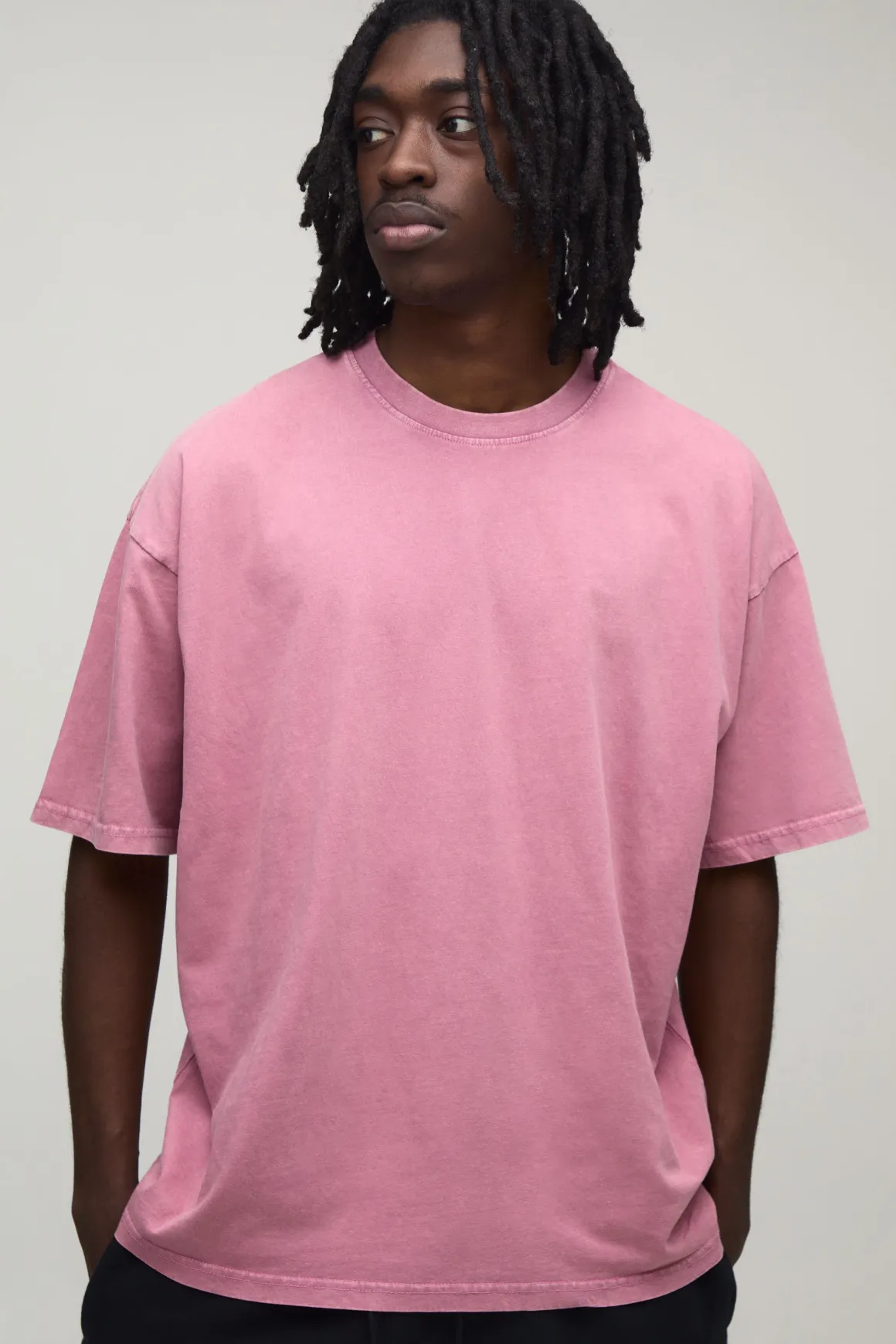 T-shirt Essentiel Oversize En Coton Épais Lavé