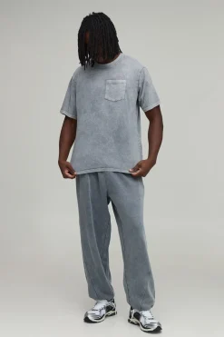 T-shirt Essentiel Tall À Coupe Regular Avec Poche Poitrine Effet Lavé