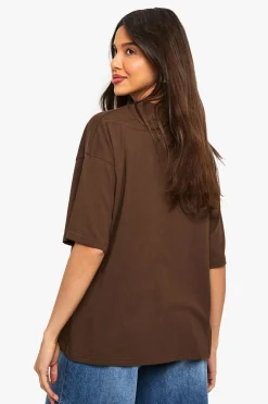 T-shirt à fronces et torsade sur le devant