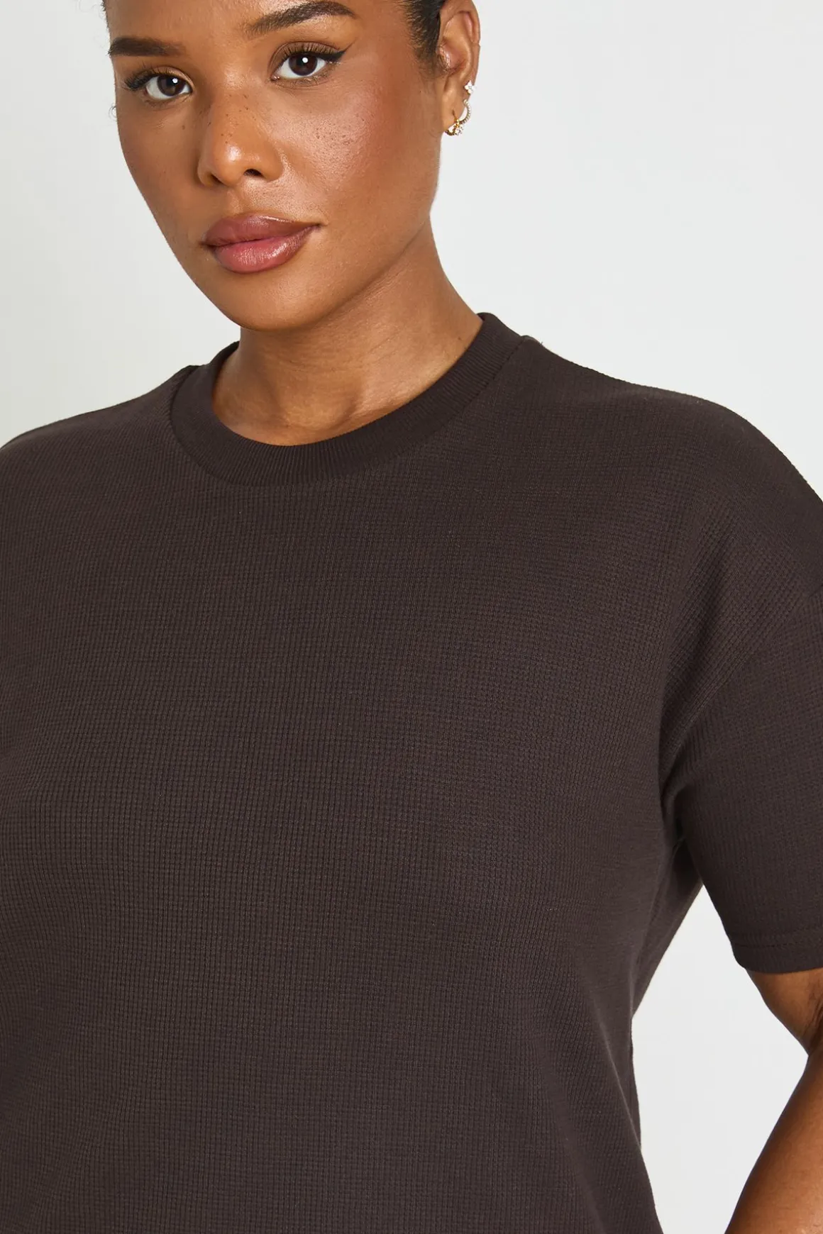 T-shirt Gaufré Ample Grande Taille