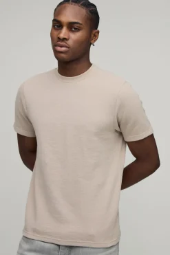 T-Shirt Gaufré Coupe Ajustée