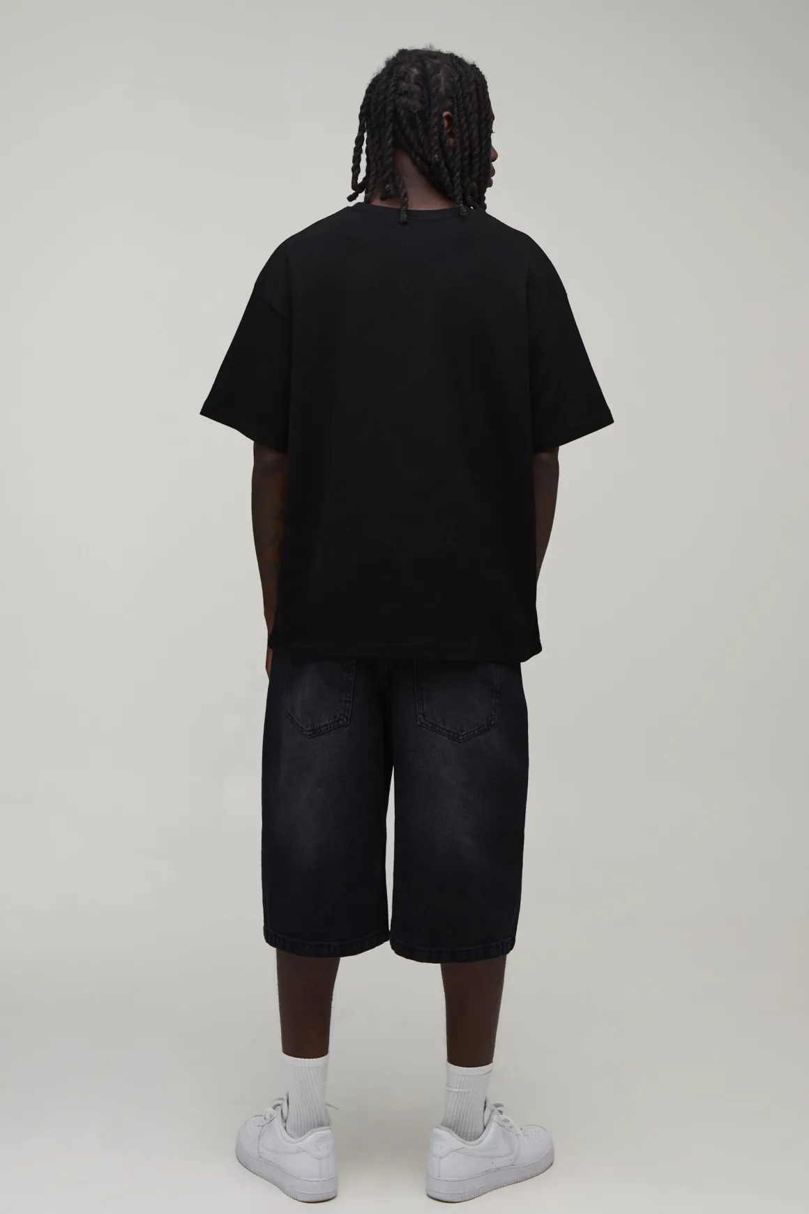 T-shirt Gaufré Oversize Coupe Boxy Avec Broderie Croix