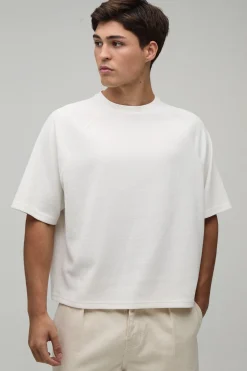 T-shirt Gaufré Raglan Ample Oversize