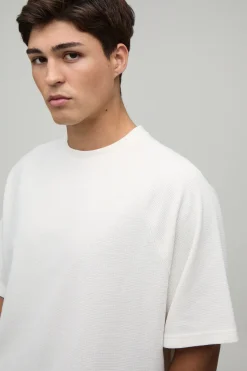 T-shirt Gaufré Raglan Ample Oversize
