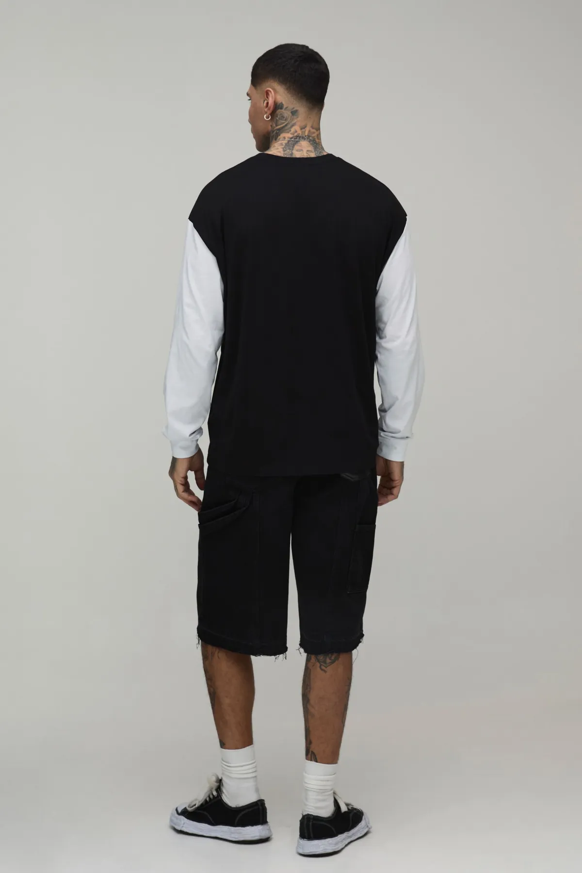 boohooMAN T-shirt Gothique Imprimé À Manches Longues Oversize Pour Homme Grand<Homme Tout Afficher|Tout Afficher