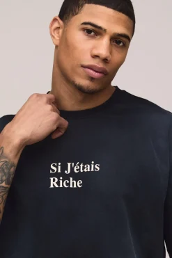 T-Shirt Gothique Surdimensionné à Impression Délavée et Usée