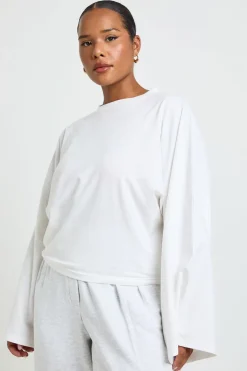 T-shirt Grande Taille Boxy À Manches Larges Évasées