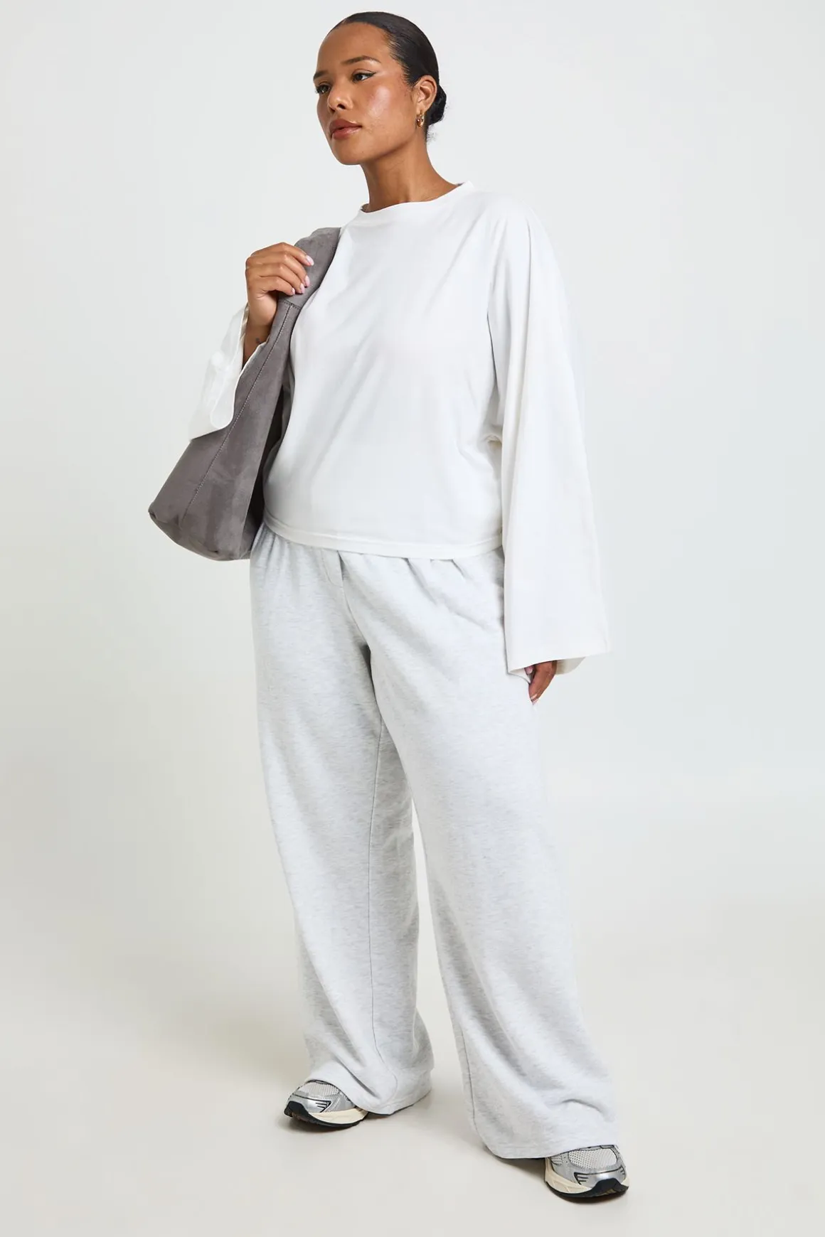 T-shirt Grande Taille Boxy À Manches Larges Évasées