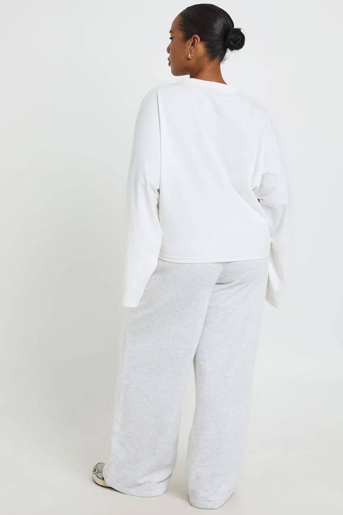 T-shirt Grande Taille Boxy À Manches Larges Évasées
