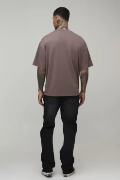 boohooMAN T-shirt Grande Taille Col Montant Oversize Super Premium Poids Lourd Édition Limitée<Homme Tout Afficher|Indispensables Tall