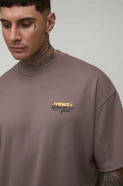 boohooMAN T-shirt Grande Taille Col Montant Oversize Super Premium Poids Lourd Édition Limitée<Homme Tout Afficher|Indispensables Tall
