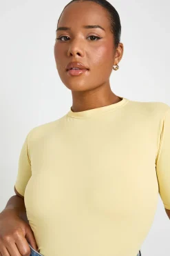 boohoo T-shirt Grande Taille Col Rond Effet Seconde Peau Pour Tous Les Jours<Femme Tops