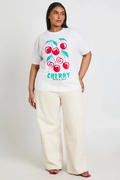 T-shirt Grande Taille Imprimé Cerises