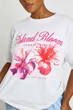 T-shirt Grande Taille À Imprimé Fleuri