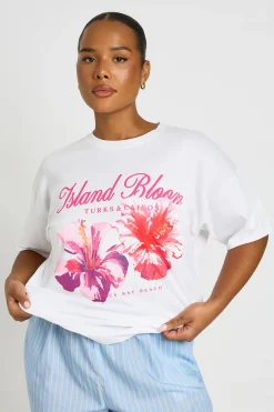 T-shirt Grande Taille À Imprimé Fleuri