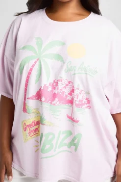 T-shirt Grande Taille Imprimé Ibiza