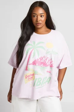T-shirt Grande Taille Imprimé Ibiza