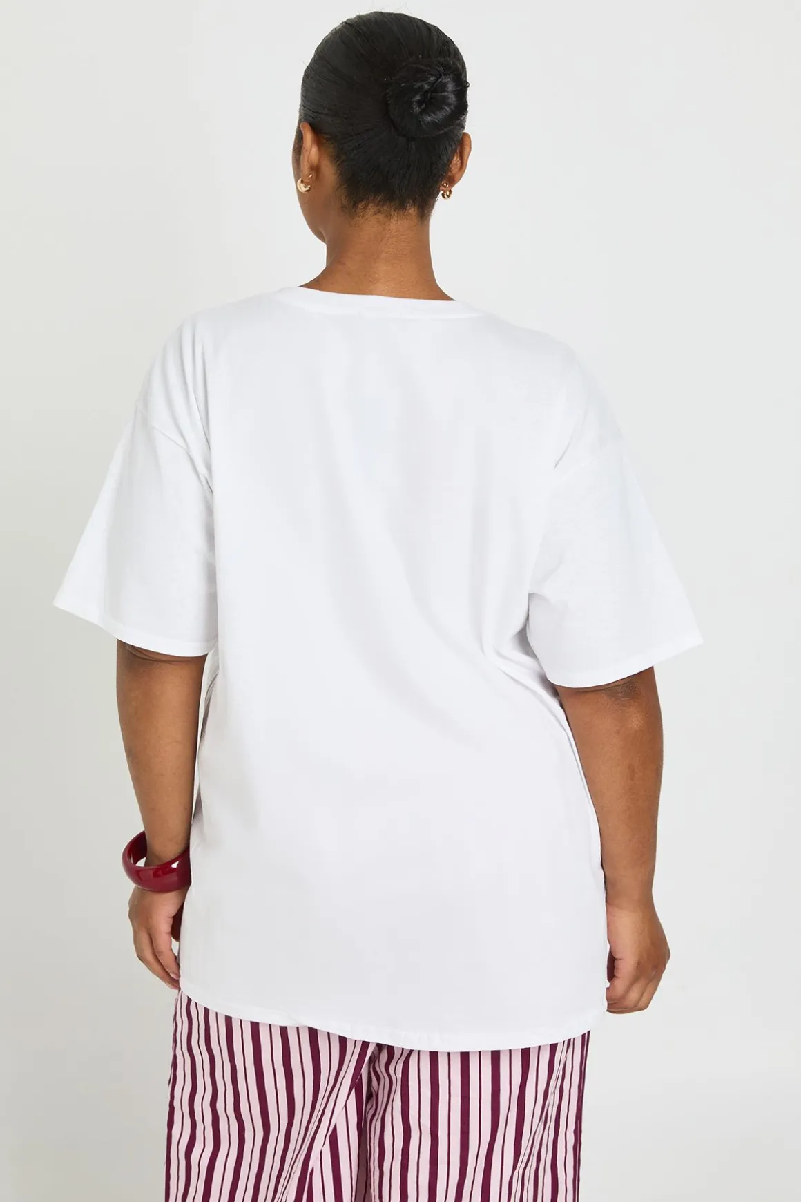 T-shirt Grande Taille Imprimé À Pois Sol