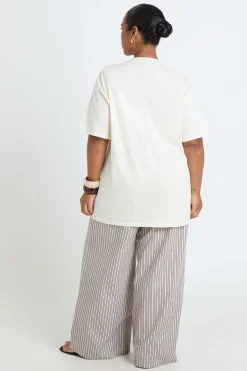 T-shirt Grande Taille Imprimé Réveillez-vous Et Savourez Le Café