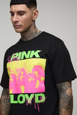 boohooMAN T-shirt Grande Taille Imprimé Sous Licence Pink Floyd Coupe Regular<Homme Tout Afficher|Tout Afficher