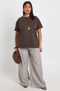 T-shirt Grande Taille À Manches Courtes Oversize Basic