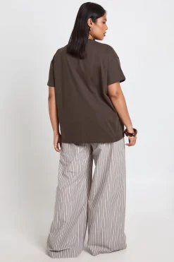 T-shirt Grande Taille À Manches Courtes Oversize Basic