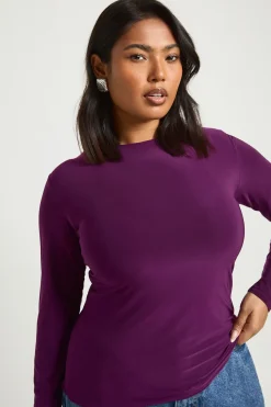 T-Shirt Grande Taille à Manches Longues Double Épaisseur Slinky