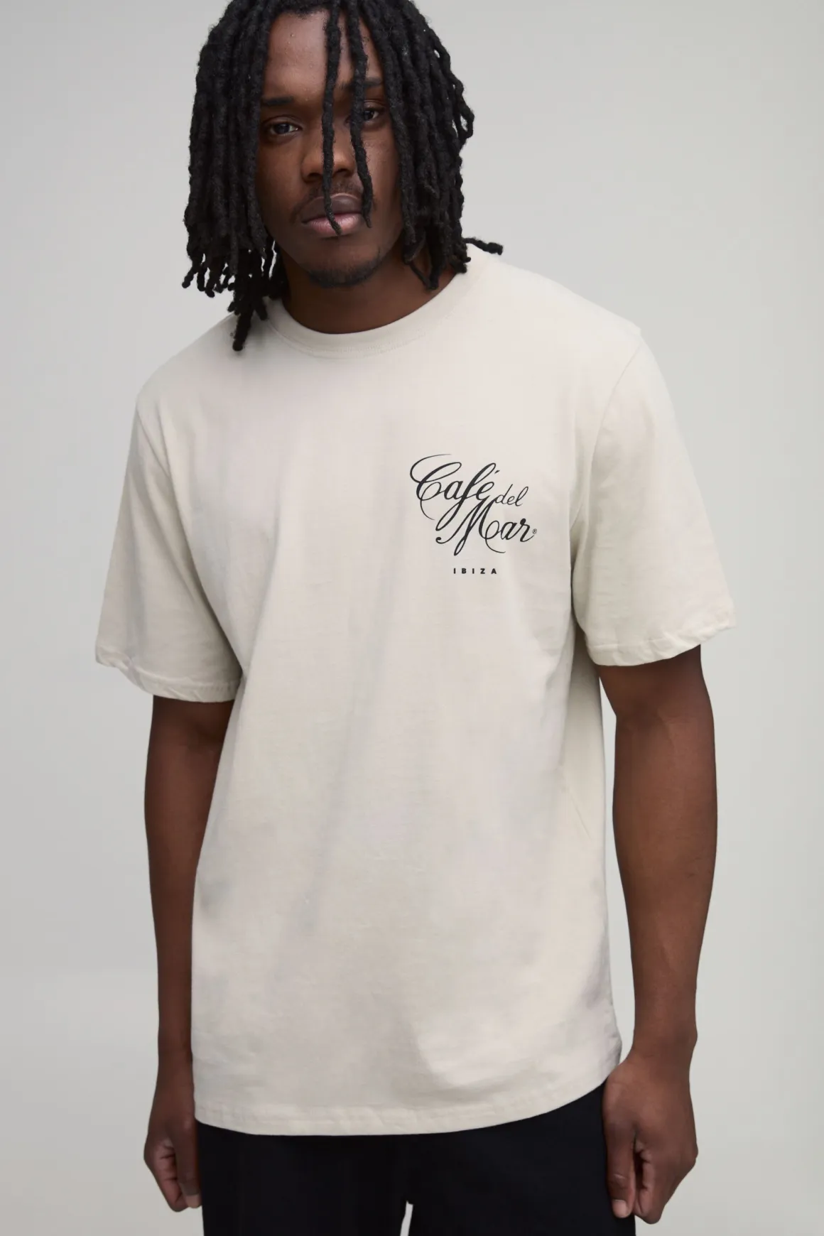 T-shirt Grande Taille Oversize Imprimé Sous Licence Cafe Del Mar