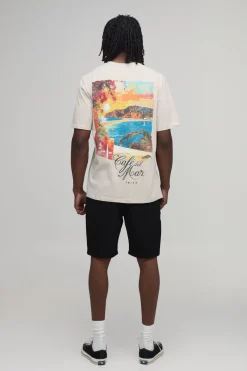 T-shirt Grande Taille Oversize Imprimé Sous Licence Cafe Del Mar